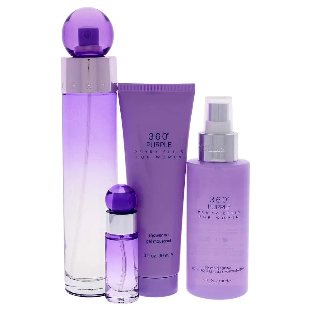 Perry Ellis 360 Purple 4pc Women’s Gift Set Eau de Parfum