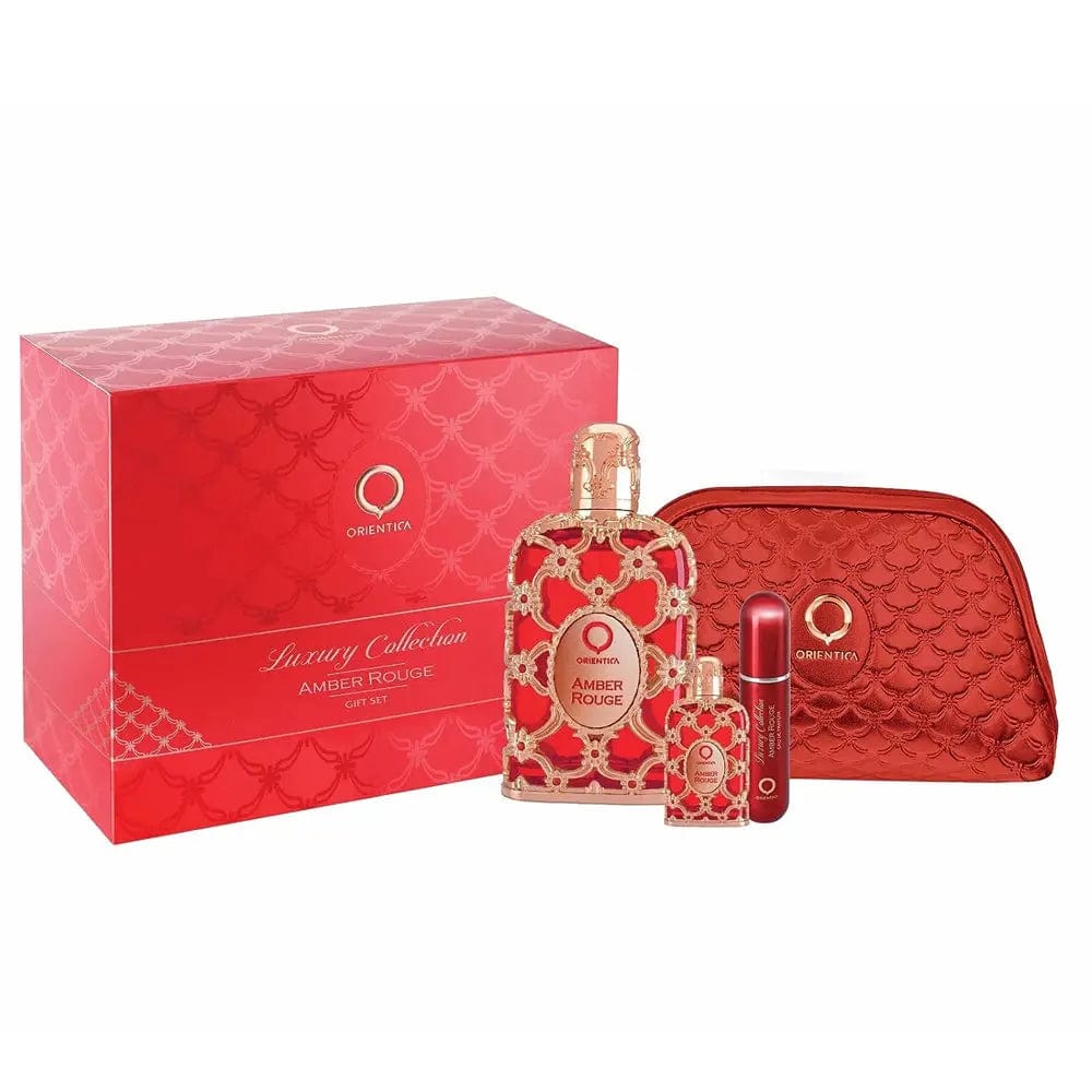 Amber Rouge By Orientica Unisex (4pc Gift Set) - perfumesandrea