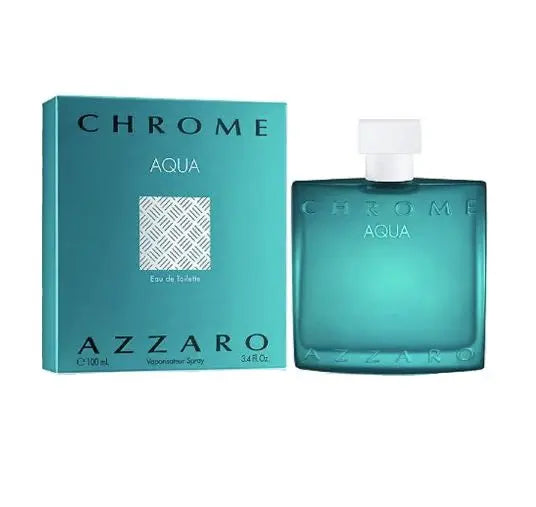 Azzaro Chrome Aqua For Men 3.4 oz Eau De Toilette Spray - perfumesandrea