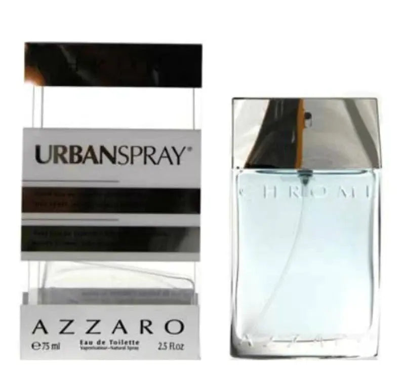 Azzaro Chrome UrbanSpray For Men 2.5 oz Eau De Toilette Spray - perfumesandrea