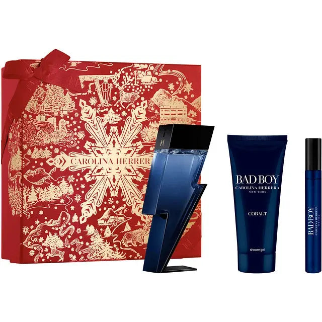 Bad Boy Cobalt By Carolina Herrera For Men (3pc Gift Set) Carolina Herrera