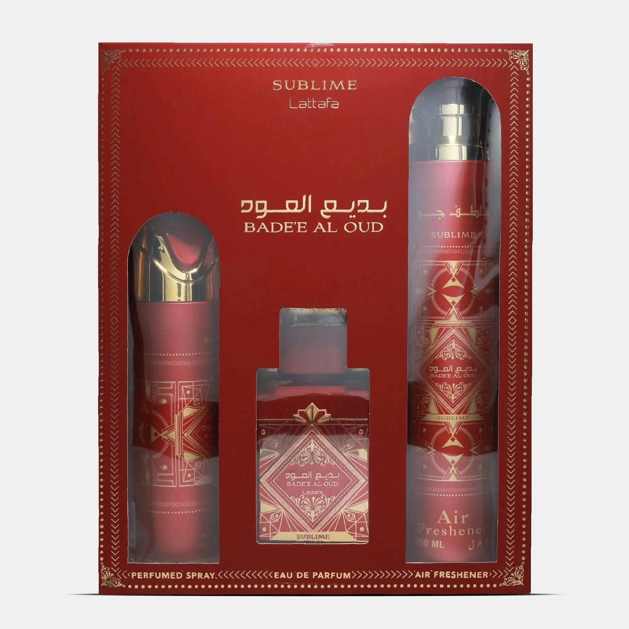 Lattafa Badee Al Oud Men’s 3pc Gift Set Eau de Parfum.