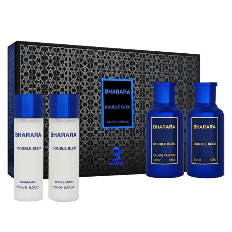 Double Bleu By Bharara For Men (4Pc Gift Set) - perfumesandrea