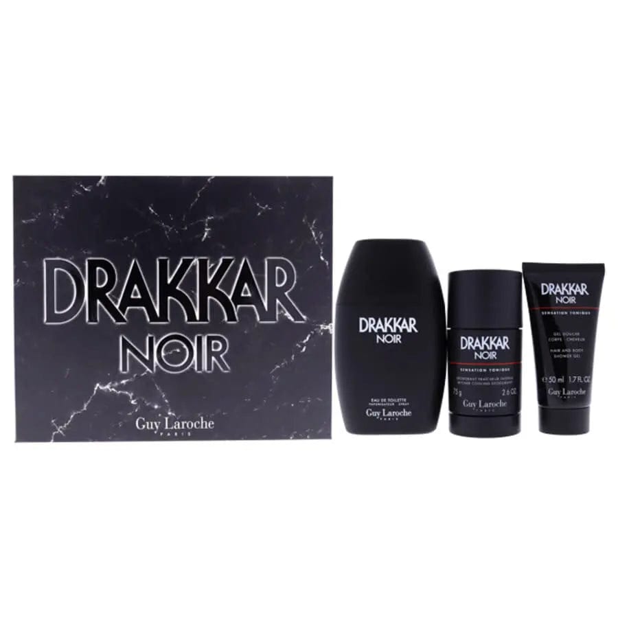 Drakkar Noir By Guy Laroche For Men 3Pcs Set EDT Spray Guy Laroche