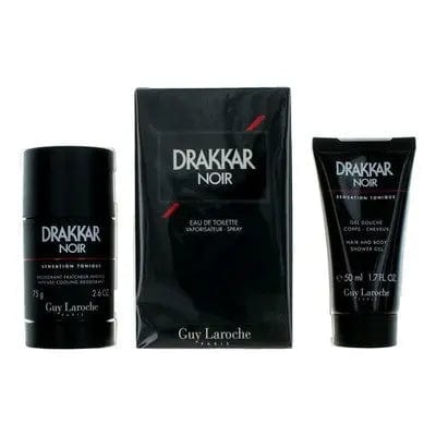 Drakkar Noir By Guy Laroche For Men 3Pcs Set EDT Spray Guy Laroche