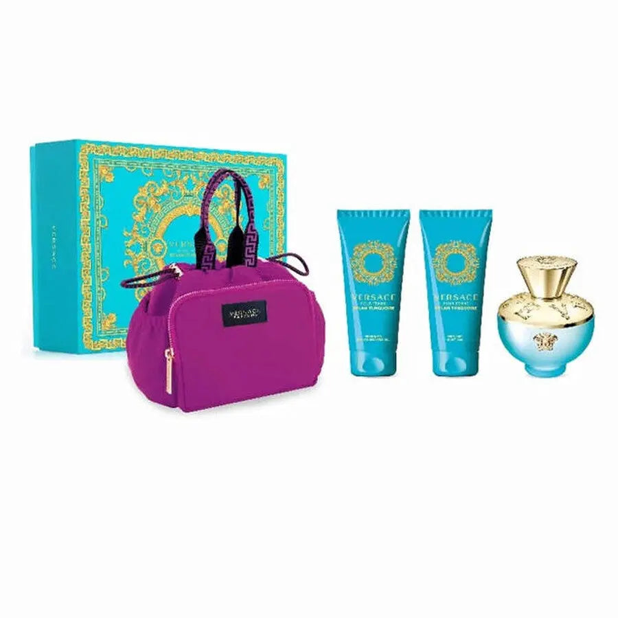 Dylan Turquoise By Versace For Women EDT Spray (4pc Gift Set) Versace