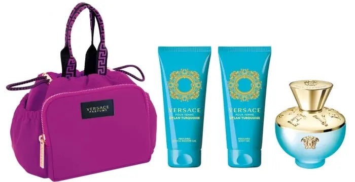 Dylan Turquoise By Versace For Women EDT Spray (4pc Gift Set) Versace