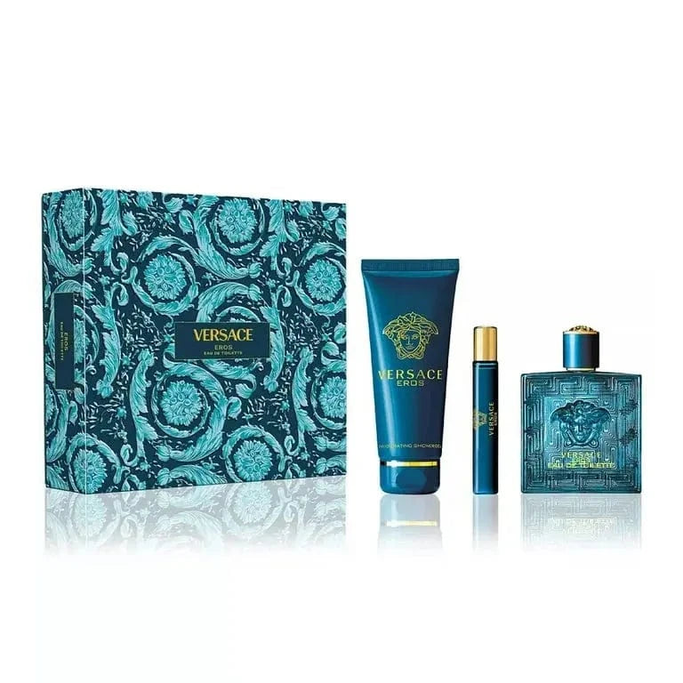 Eros By Versace For Men EDT Spray (3pc Gift Set) Versace
