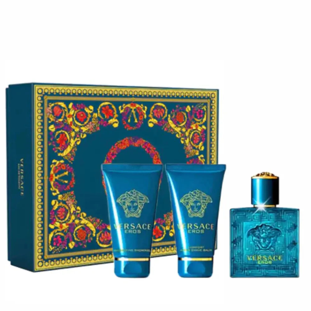 Eros By Versace For Men EDT (3pc Gift Set) - perfumesandrea