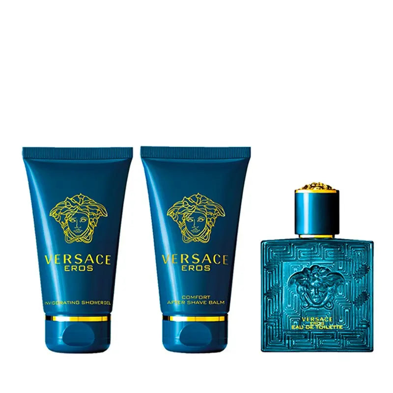 Eros By Versace For Men EDT (3pc Gift Set) - perfumesandrea