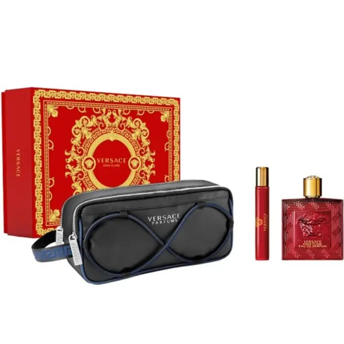 Eros Flame By Versace For Men EDP (3pc Gift Set) - perfumesandrea