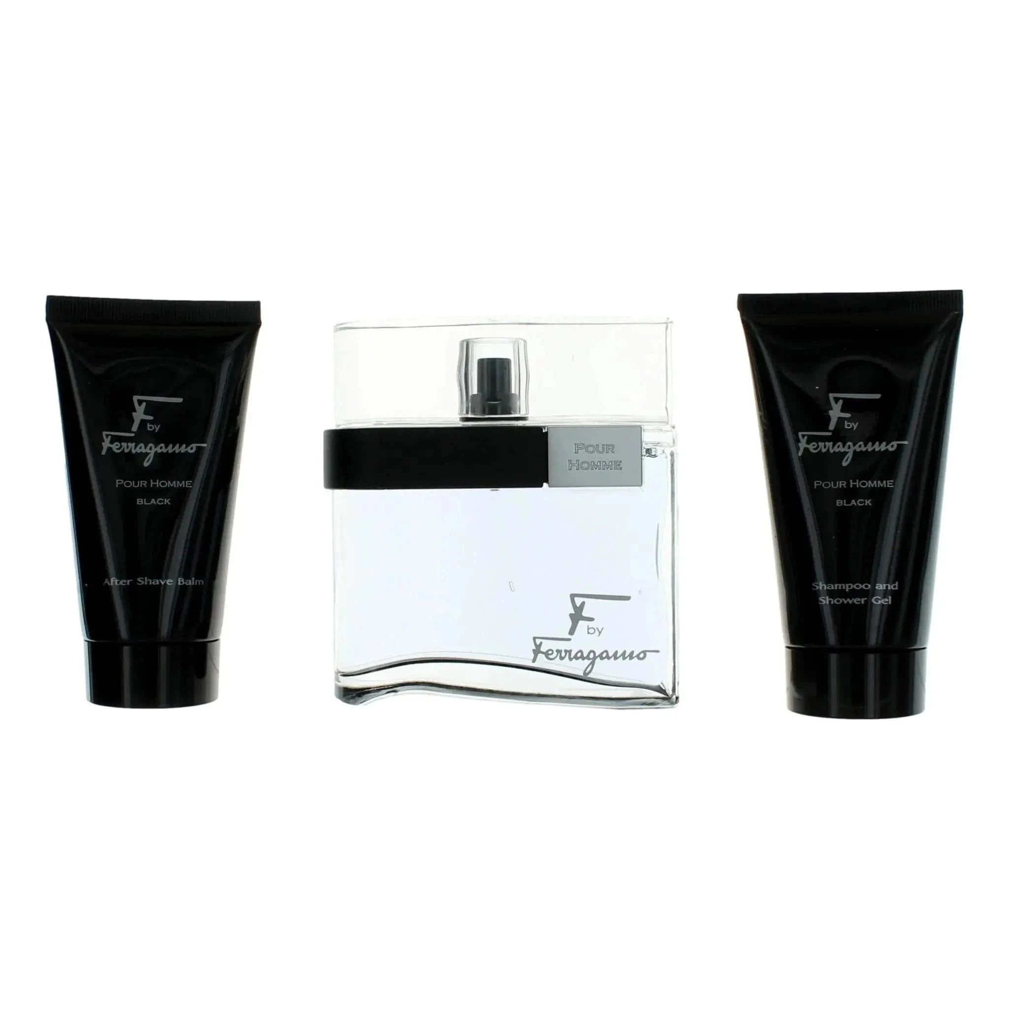 F Black By Salvatore Ferragamo For Men (3pc Gift Set) Salvatore Ferragamo