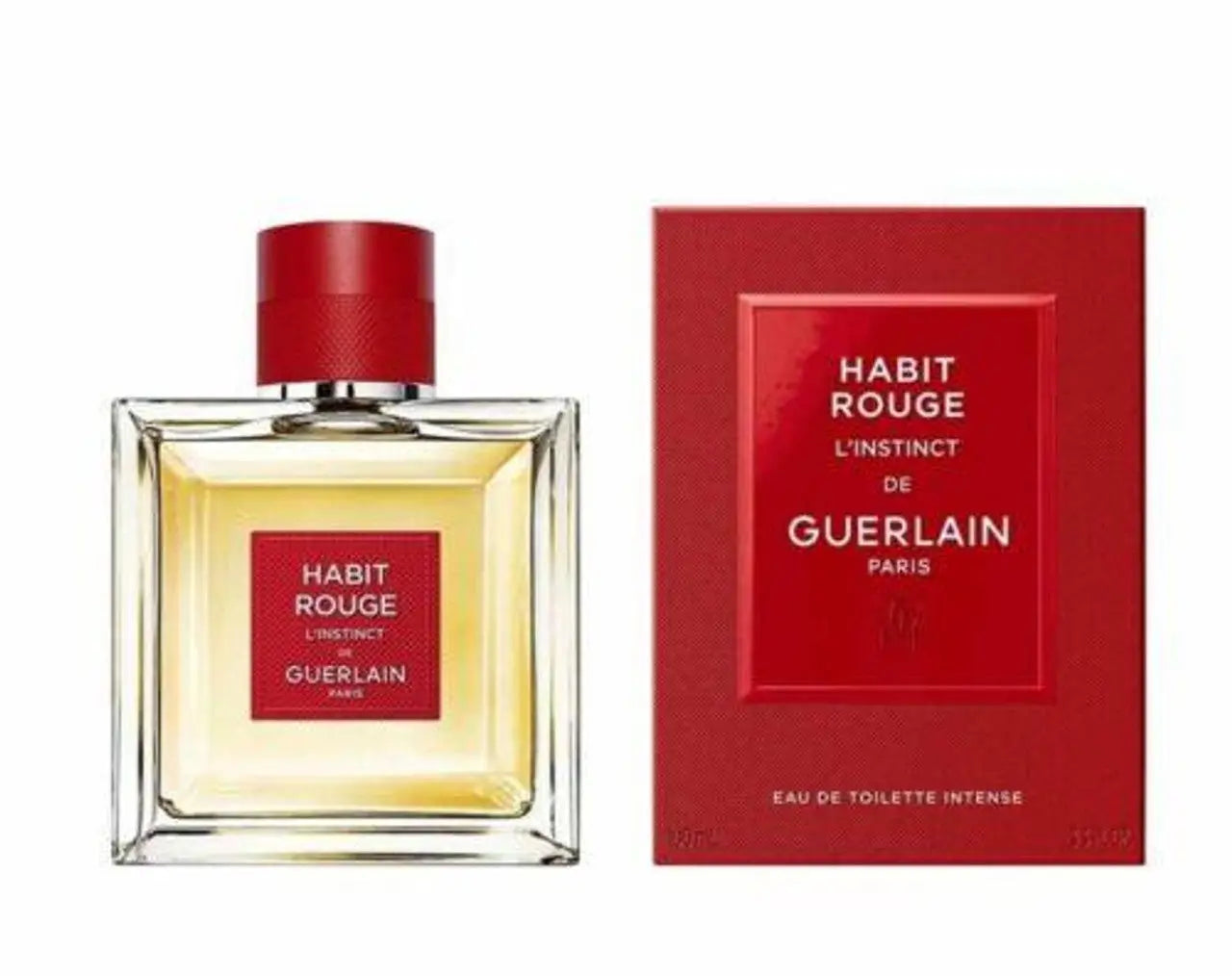 Habit Rouge L'instinct By Guerlain For Men 3.3 oz Eau De Toilette Spray - perfumesandrea
