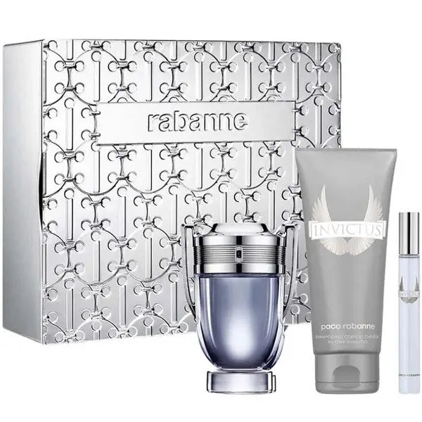 Invictus By Paco Rabanne For Men EDT Spray (3pc Gift Set) Paco Rabanne