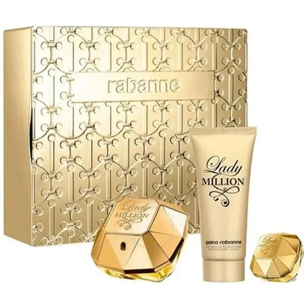 Lady Million By Paco Rabanne For Women (3pc Gift Set) Paco Rabanne