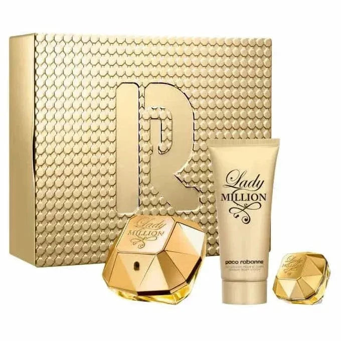 Lady Million by Paco Rabanne Women’s 3pc Gift Set EDP