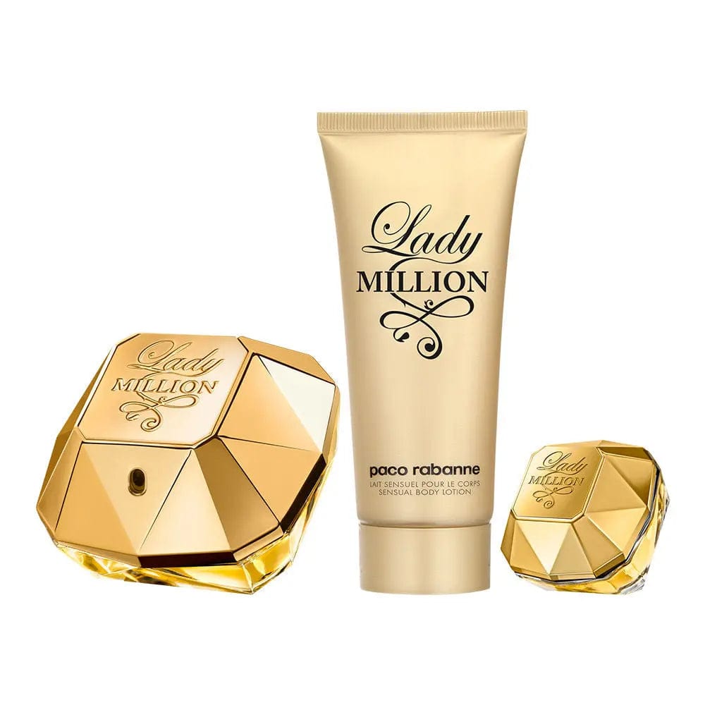 Lady Million by Paco Rabanne Women’s 3pc Gift Set EDP