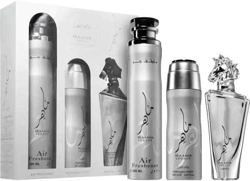 Lattafa Maahir Legacy 3pc Men’s Gift Set Eau de Parfum.