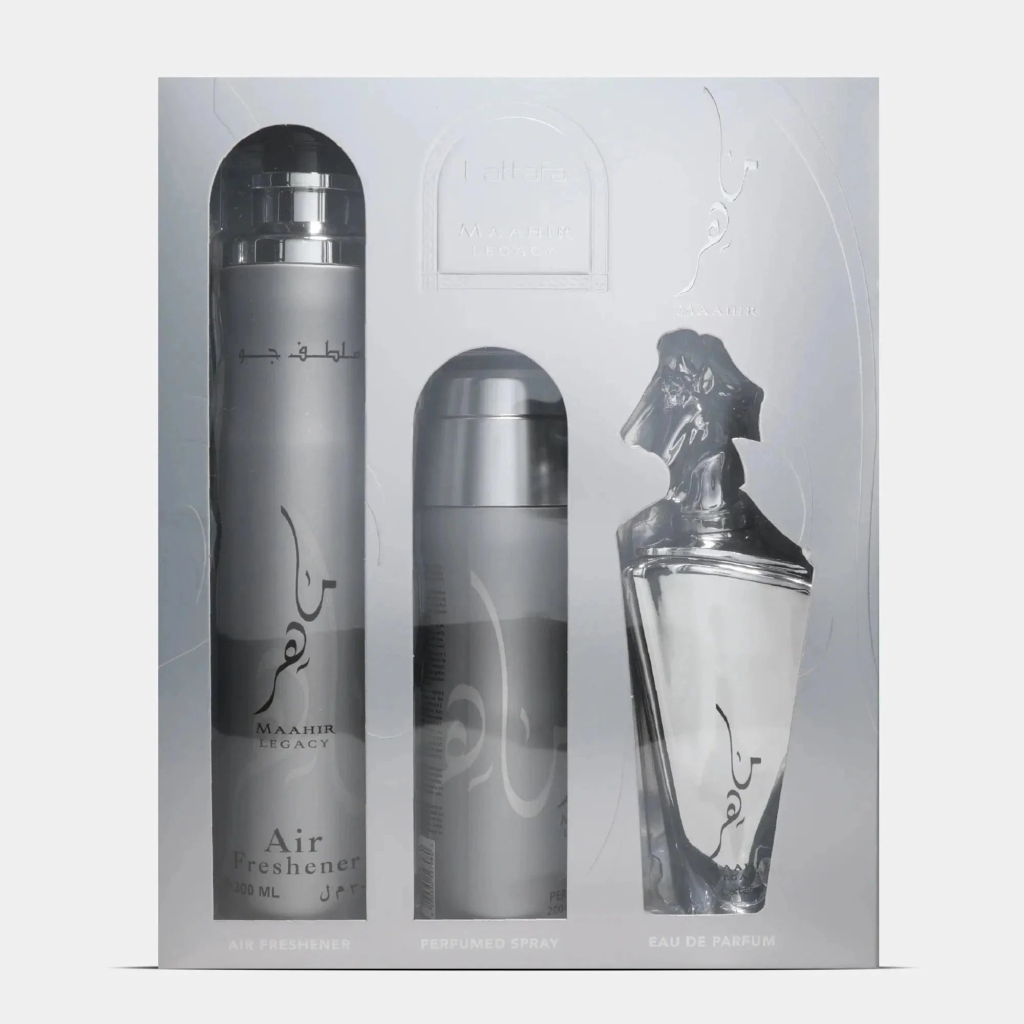 Lattafa Maahir Legacy 3pc Men’s Gift Set Eau de Parfum.