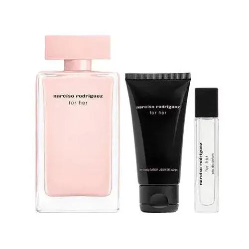 Musc Noir By Narciso Rodriguez For Her (3pc Gift Set) For Women - perfumesandrea