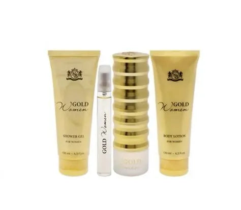 New Brand Gold 3pc Gift Set For Women - perfumesandrea