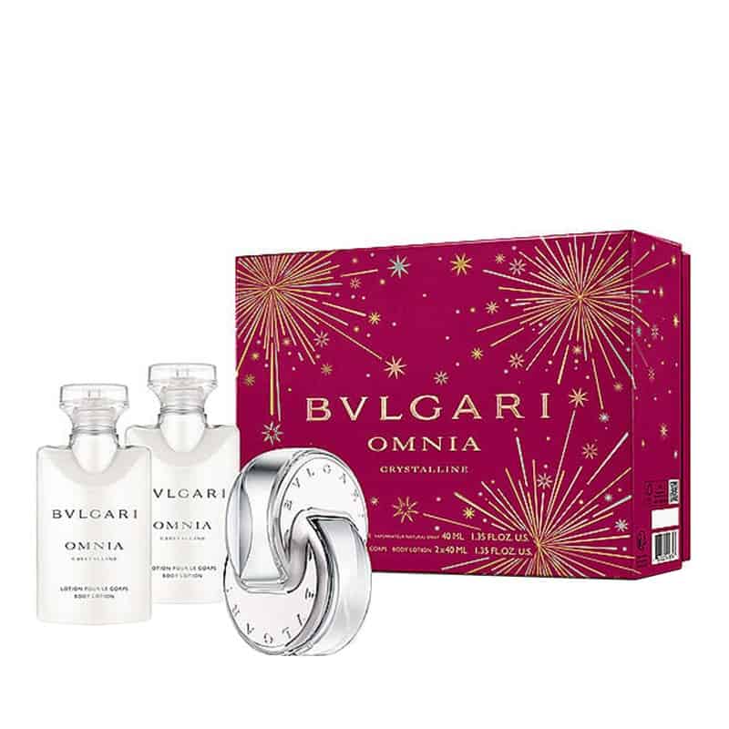 Omnia Crystalline (3pc Gift Set) By Bvlgari For Women 1.35 oz EDT - perfumesandrea