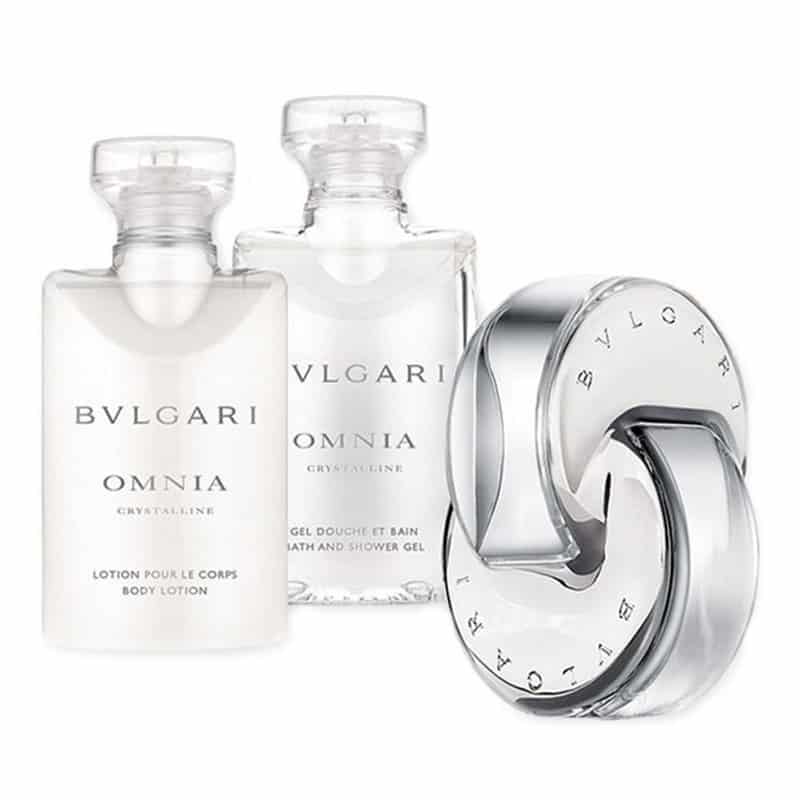 Omnia Crystalline (3pc Gift Set) By Bvlgari For Women 1.35 oz EDT - perfumesandrea