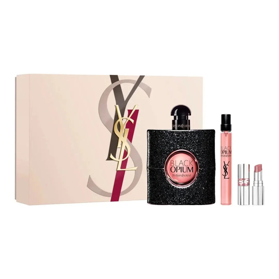 Opium Black Set 3p 3.0oz W EDP Spray Yves Saint Laurent