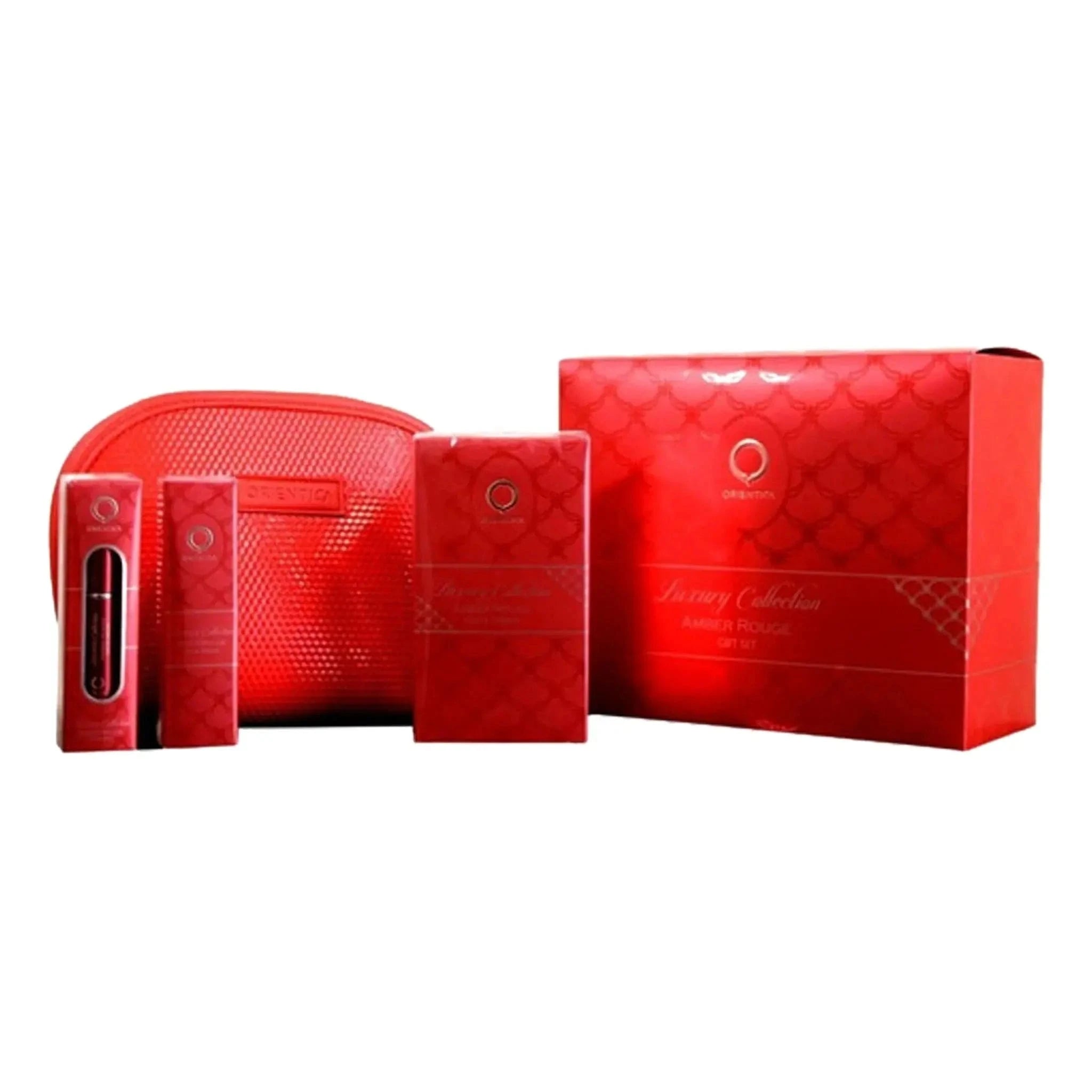 Orientica Amber Rouge Set 4p For Women 2.8oz Eau De Parfum - perfumesandrea