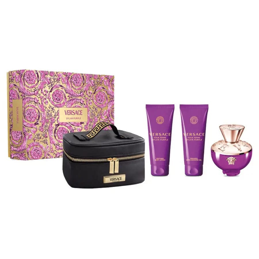 Pour Femme Dylan Purple By Versace For Women 4Pcs Set EDP Spray Versace