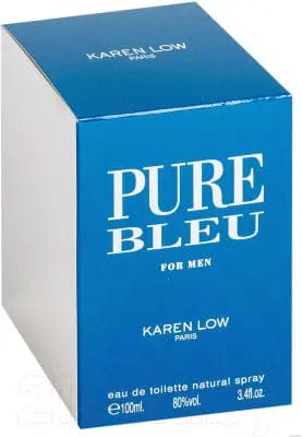 Pure Bleu By Karen Low For Men 3.4oz EDT Spray Karen Low