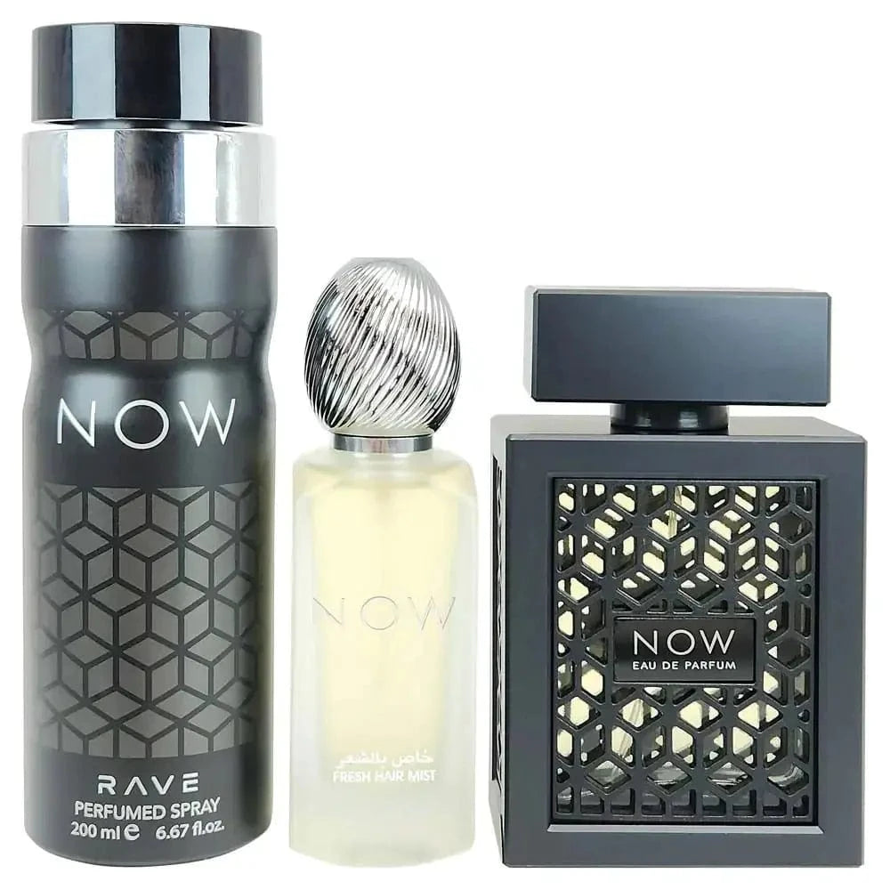 Rave Now By Lattafa For Men (3Pcs Gift Set) - perfumesandrea