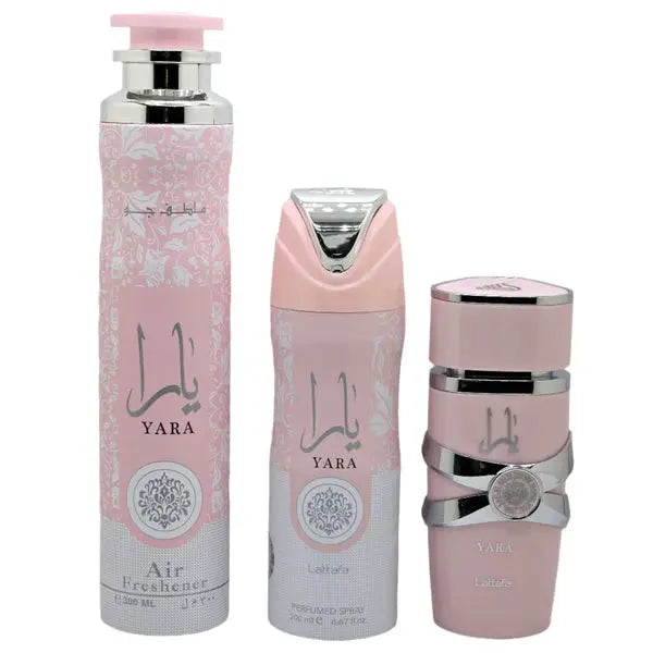 The Yara By Lattafa For Women EDP Spray (3pc Gift Set) Lattafa