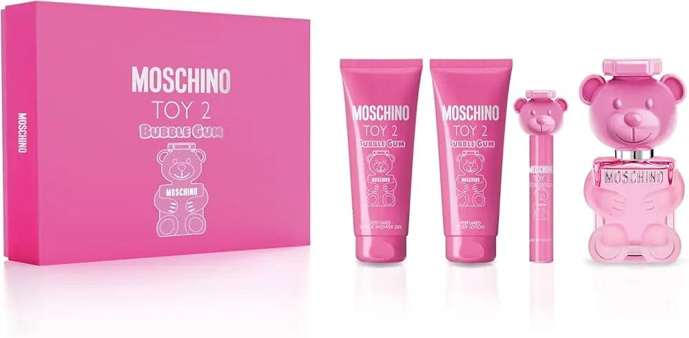 Toy 2 Bubble Gum By Moschino For Women EDT Spray (4pc Gift Set) Moschino