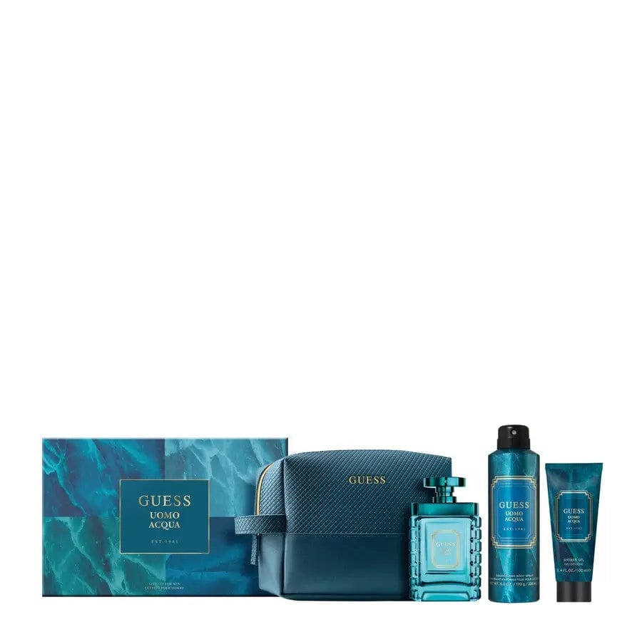 Guess Uomo Acqua 4pc Gift Set Men’s Eau de Toilette.