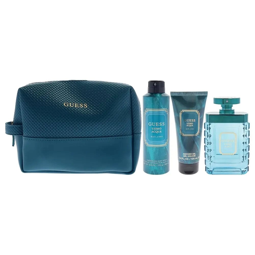 Guess Uomo Acqua 4pc Gift Set Men’s Eau de Toilette.