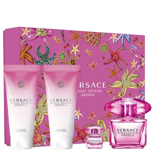 Versace Bright Crystal Absolu (4pc Gift Set) For Women Eau De Parfum - perfumesandrea