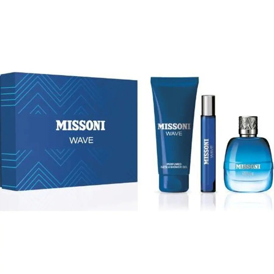 Wave By Missoni For Men EDT Spay (3pc Gift Set) Missoni