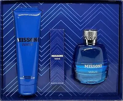 Wave By Missoni For Men EDT Spay (3pc Gift Set) Missoni