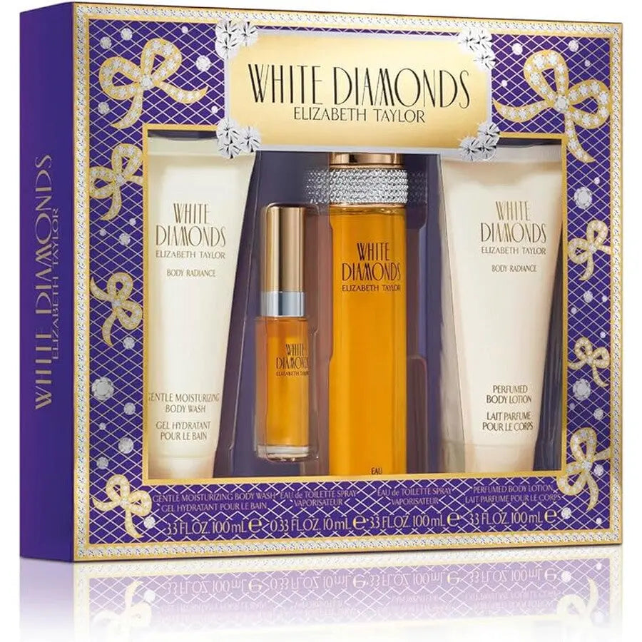 White Diamonds Set 4p 3.4 oz W Spray perfumesandrea
