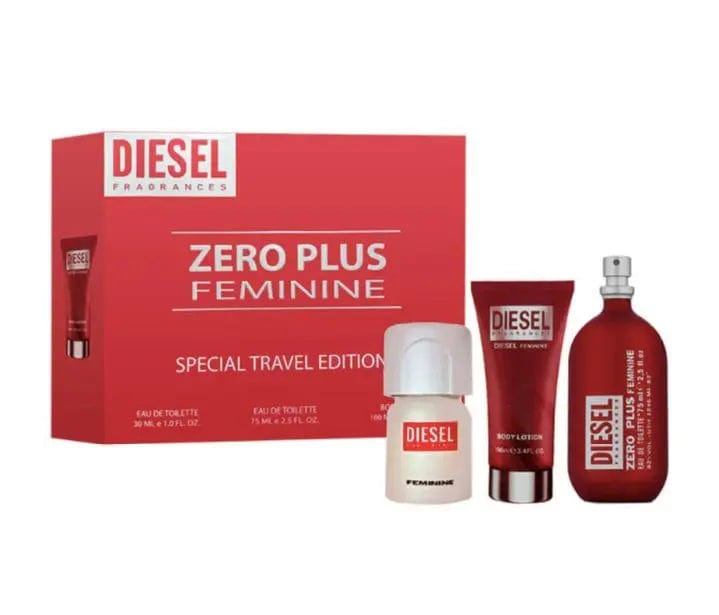 Zero Plus Feminine Travel Edition By Diesel For Women (3pc Gif Set) - perfumesandrea