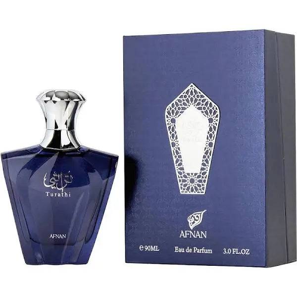 Afnan Turathi Blue by Afnan Perfumes EDP For Men 3 oz Spray - perfumesandrea
