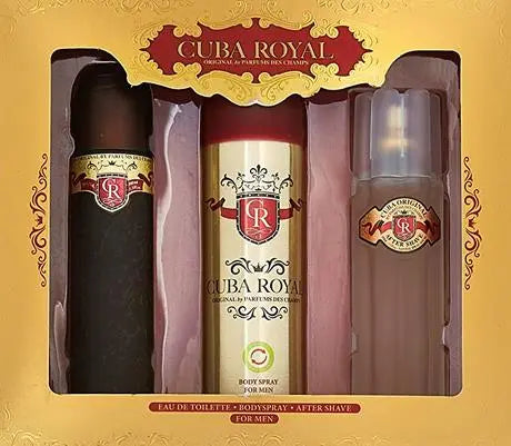 Cuba Royal Set 3p 3.3 oz M EDT Spray - perfumesandrea
