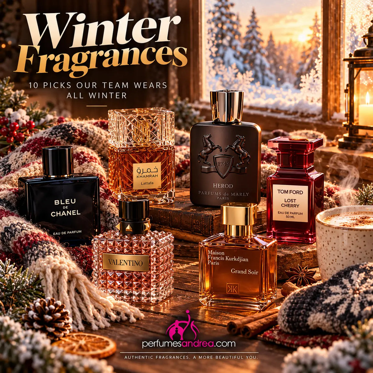 Winter Fragrance Guide 2026: 10 Best Cold Weather Scents | Perfumes Andrea