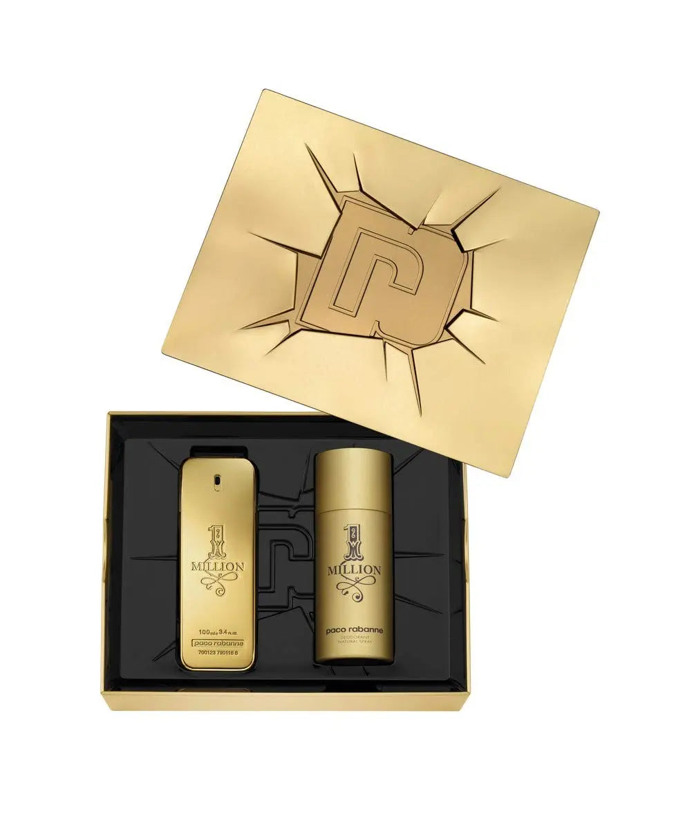 1 Million By Paco Rabanne For Men Set 2pc 3.4oz EDT Spray