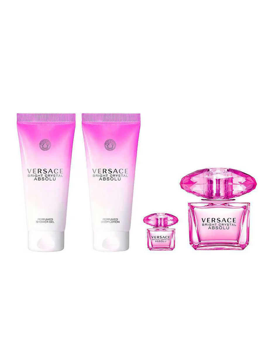 Bright Crystal Absolu by Versace - For Women 4Pcs Gift Set EDP