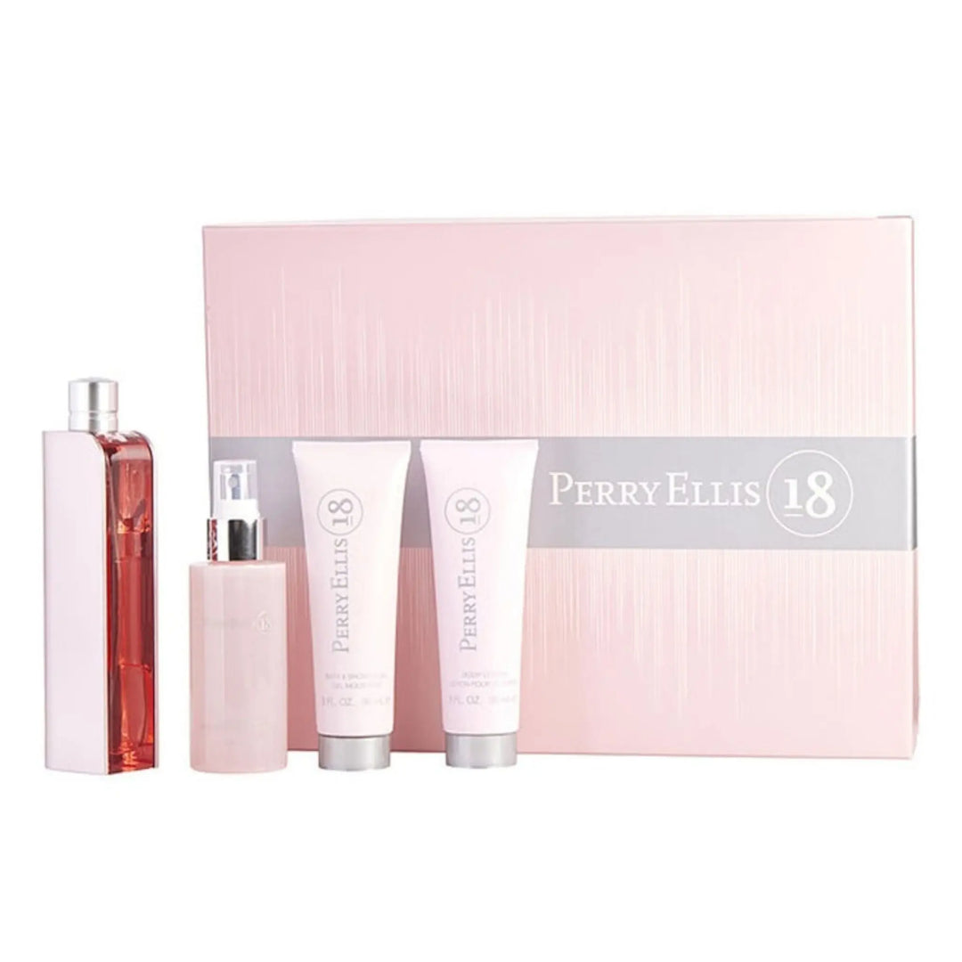 18 4-Piece Set By Perry Ellis For Women 3.4oz EDP Spray