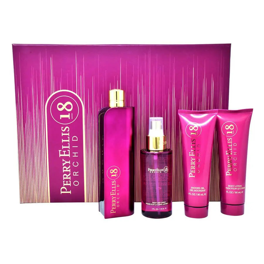 18 Orchid by Perry Ellis 4Pcs Set EDP Spray Perry Ellis