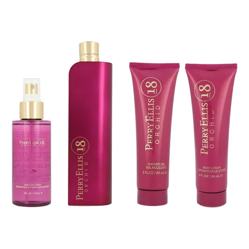 18 Orchid by Perry Ellis 4Pcs Set EDP Spray Perry Ellis