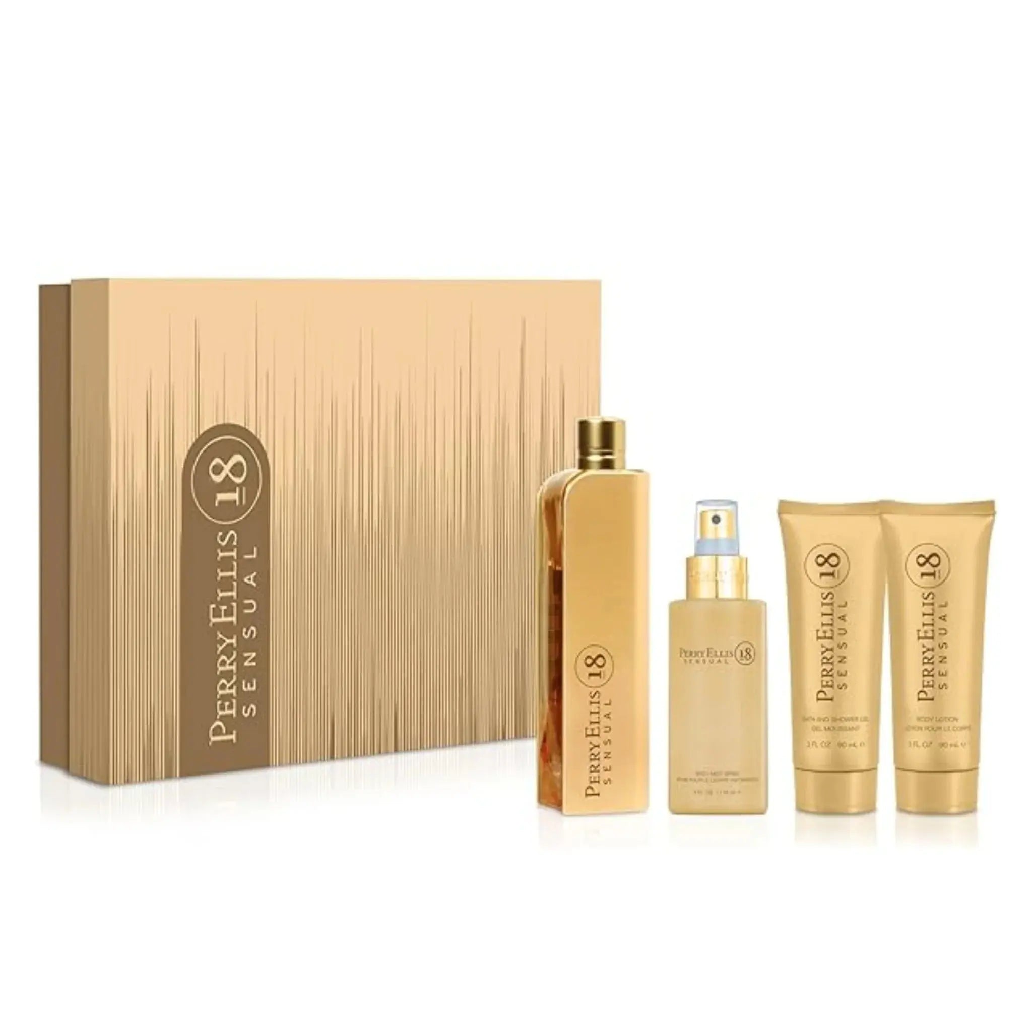 18 Sensual by Perry Ellis Women's 4Pcs Gift Set EDP.